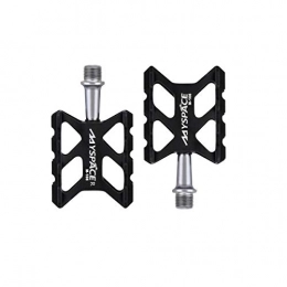YNuo Spares YNuo Bicycle Pedal Ultralight Mountain Bike Bearing Aluminum Pedals Universal 9 / 16" Pedal Bicycle accessories for a comfortable ride. (Color : Black)