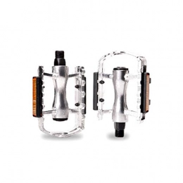 YNuo Spares YNuo Bicycle Pedals, Aluminum Alloy Durable Mountain Bike Pedals, Cycling Equipment Bicycle Parts (black / Silver) Bicycle accessories for a comfortable ride. (Color : Silver)