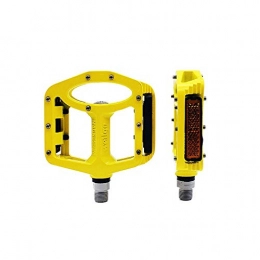 YNuo Spares YNuo Bicycle Pedals, Bearing Pedals, Road Bikes, Magnesium Alloy Durable Pedals, Stylish Design (Ming / Gold / Red / Yellow) Bicycle accessories for a comfortable ride. (Color : Yellow)