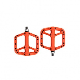 YNuo Spares YNuo Bicycle Pedals, Palin Nylon Feet, Durable Design With Built-in Bearings, Stylish Appearance (black / orange / red) Bicycle accessories for a comfortable ride. (Color : Orange)