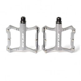YNuo Spares YNuo Bike Pedals - Great For BMX, MTB, Downhill - Wide Flat Platform With Removable Grip Pins - 9 / 16" Cr-Mo Spindle- Black, Red, Silver Bicycle accessories for a comfortable ride. (Color : Silver)
