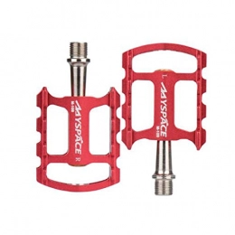 YNuo Spares YNuo Bike Pedals, Universal Mountain Bicycle Pedals Platform Cycling Ultra Sealed Bearing Aluminum Alloy Flat Pedals 9 / 16" Bicycle accessories for a comfortable ride. (Color : Red)