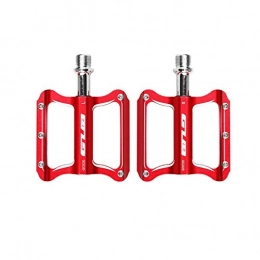 YNuo Spares YNuo Mountain Bike Aluminum Alloy Pedal / Bearing Pedal Road Bike Non-slip Pedal Riding Accessories Bicycle accessories for a comfortable ride. (Color : Red)