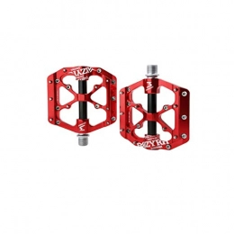 YNuo Mountain Bike Pedal YNuo Mountain Bike Pedal, Palin Bearing Universal, Road Bike Accessories, Non-slip Aluminum Alloy Pedal Bicycle Pedal Bicycle accessories for a comfortable ride. (Color : Red)