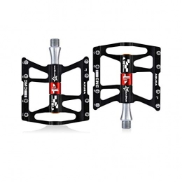YNuo Spares YNuo Mountain Bike Pedals, Ultra Strong Colorful CNC Machined 9 / 16" Cycling Sealed 3 / 4 Bearing Pedals, Easy To Install Bicycle accessories for a comfortable ride. (Color : Black)