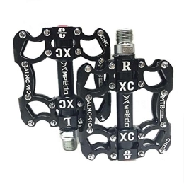 YOBAIH Mountain Bike Pedal YOBAIH Mountain Bike Pedals Bike Pedals MTB BMX Sealed 3 Bearing Cleats Pegs Bicycle Pedal Aluminum Alloy Road Mountain Cycle Anti-slip Cycling Accessories (Color : Black)