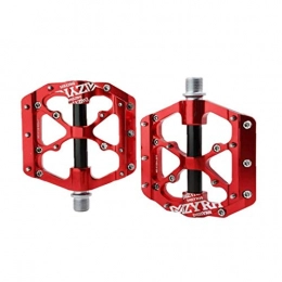 Yoyakie Mountain Bike Pedal Yoyakie Mountain Bike Pedals Platform Flat Bicycle Pedals Cycling Ultra Sealed Bearing Aluminum Alloy Pedals Red
