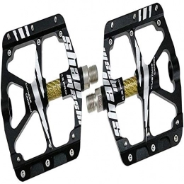 YSHUAI Spares YSHUAI 9 / 16 Inch Mountain Bike Bicycle Flat Pedal, 3 Bearings Bike Pedals, Super Light Carbon Fiber Pedals, for Most of Adult Bikes for Mountain Road Bike, Sturdy, Black
