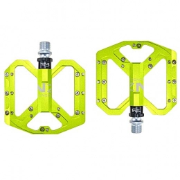 YSHUAI Spares YSHUAI Bicycle Pedals Ultralight Road Bike Bicycle Pedals Aluminum Alloy Mountain Bikes Pedals 3 Sealed Bearing Platform Non-Slip Trekking Pedals, Green