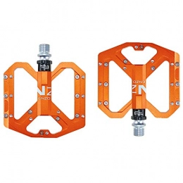 YSHUAI Spares YSHUAI Bicycle Pedals Ultralight Road Bike Bicycle Pedals Aluminum Alloy Mountain Bikes Pedals 3 Sealed Bearing Platform Non-Slip Trekking Pedals, Orange