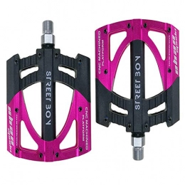 YSHUAI Spares YSHUAI Bike Pedals, Bicycle Pedals Aluminum Alloy with 9 / 16 Inch Axle Diameter Mountain Bike Pedals 3 Sealed Bearing Platform Road Bike Bicycle Pedals Bicycle Pedals MTB Pedals, Pink