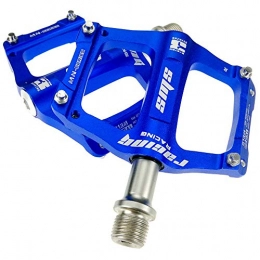 YSHUAI Spares YSHUAI Lightweight Road Bike Pedals, Aluminum Alloy Mountain Bicycle Pedals, Mountain Biking Pedals for Bike, 9 / 16 Inch Bicycle Platform, Cycling Flat Pedal Skid Bike Pedals, Blue