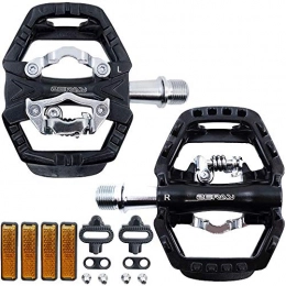 YSHUAI Mountain Bike Pedal YSHUAI MTB Pedal with Cleat Compatible, Mountain Bike Pedals with SPD Structure, Cycling Pedals, Mountain Cycling Pedals, Durable Road Bike Bicycle Pedals, with Studs