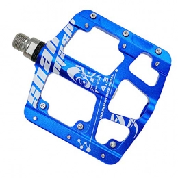 YSHUAI Spares YSHUAI Ultralight Aluminum Alloy Mountain Bikes Pedals Bicycle Pedals 3 Sealed Bearing Platform Non-Slip Trekking Pedals Road Bike Bicycle Pedals, Blue