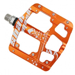 YSHUAI Spares YSHUAI Ultralight Aluminum Alloy Mountain Bikes Pedals Bicycle Pedals 3 Sealed Bearing Platform Non-Slip Trekking Pedals Road Bike Bicycle Pedals, Orange