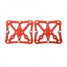 YUANLIN Mountain Bike Pedal YUANLIN bicycle pedals Mountain Bike Self-locking Pedal Lock Pedal To Flat Pedal Adapters Suitable for Platform Adapters wellgo bicycle pedals (Color : Red 2pcs)