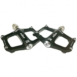 YuYzHanG Mountain Bike Pedal YuYzHanG Bicycle Pedal Mountain Bike Pedal 1 Pair Of Aluminum Alloy Non-slip Durable Pedal Surface Road 5 Colors Non-slip Flat Pedal (Color : Black)