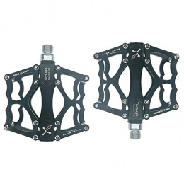 Yuzhijie Spares Yuzhijie Bicycle bearing pedals mountain bike pedals aluminum alloy pedals, Black