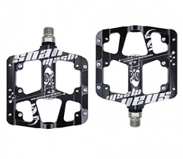 Yuzhijie Spares Yuzhijie Mountain bike bearing pedal pedal bicycle wide and comfortable pedal, Black