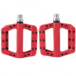 Yuzhijie Spares Yuzhijie Mountain Bike Pedal Pedal Road Bike Ultra Light Bearing Wide Pedal, Red