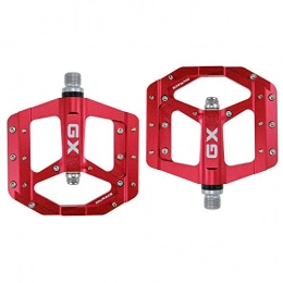 Yuzhijie Spares Yuzhijie Pedale Mountain Bike Sottile Pedale Piatto Bici 3 Cuscinetto Comfort del pedale, Red