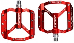 YZ Spares YZ Bike Pedal, Mountain Bike Pedal, Ultra-Light Aluminum Alloy Cross-Country Palin Bicycle Pedal Suitable for Mountain Bike Road Vehicles Folding Etc, Red