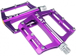 YZ Spares YZ Bike Pedal, Pedal, Mountain Bike Wide Comfortable Bearing Pedal Flat Palin Pedal Non-Slip Pedal Suitable for Mountain Bike Road Vehicles Folding Etc, Purple
