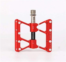 YZ Spares YZ Pedal, Bicycle Pedal, Aluminum Alloy Road Bike Lightweight Anti-Skid Palin Pedals Universal Road Bicycle Accessories Riding Equipment, Red