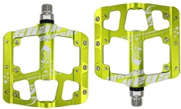 YZ Spares YZ Pedal, Bicycle Pedals, 3 Bearings Aluminum Alloy Ankles Large Comfortable Lightweight Pedals Riding Accessories, Green