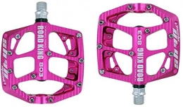 YZ Spares YZ Pedal, Bicycle Pedals, Aluminum Alloy Mountain Bike Pedal Anti-Skid Wide Comfortable Cross-Country Bicycle Pedal Riding Accessories, Pink