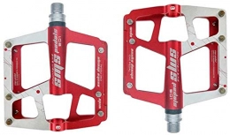 YZ Spares YZ Pedal, Mountain Bike Pedal, Aluminum Alloy Super Wide to Increase High Strength Three Bearing Pedals Palin Bicycle Pedal Riding Accessories, Red
