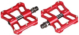 YZ Spares YZ Pedal, Mountain Bike Pedal, Palin Bearing Aluminum Alloy Ultra Light Road Bike Pedal Folding Bicycle Pedal Riding Spare Parts, Red
