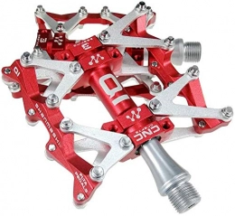 YZ Spares YZ Pedal, Mountain Bike Pedals, Aluminum Alloy 3 Palin Bearing Pedals Non-Slip Comfort Wide Pedal Riding Accessories, Red