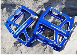 YZ Spares YZ Pedal, Mountain Bike Pedals, Aluminum Alloy Bicycle Bearing Ankle Slippery Comfortable Flat Large Bicycle Pedal Riding Spare Parts, Blue