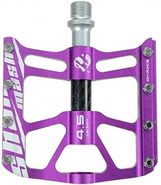 YZ Spares YZ Pedal, Mountain Bike Pedals, Carbon Fiber Tube Three-Bearing Pedals Lightweight Aluminum Alloy Road Bicycle Pedals Riding Accessories, Purple