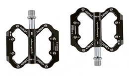 YZGSBBX Mountain Bike Pedal YZGSBBX 1 pair of ultralight bicycle pedal aluminum alloy mountain bike road bike seal 3 bearing Pedals (Color : Black)
