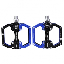 YZGSBBX Mountain Bike Pedal YZGSBBX Bicycle pedal aluminum alloy mountain bike road bike riding accessories non slip pedal Pedals (Color : BLUE)