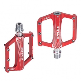 YZGSBBX Spares YZGSBBX Bicycle pedal Folding mountain bike pedal Aluminum alloy flat bicycle platform pedal Pedals (Color : Red)