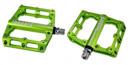 YZGSBBX Mountain Bike Pedal YZGSBBX Non slip bicycle pedals Flat mountain bike pedals CNC aluminum alloy road bike pedals Pedals (Color : Green)