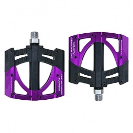 YZT QUEEN Mountain Bike Pedal YZT QUEEN Pedal, Bicycle Pedal Anti-Skid, Ultra Light And Durable Mountain Bike Pedal with 3 Sealed Bearings 9 / 16"Thread Bearing MTB BMX Bicycle Pedals, black purple