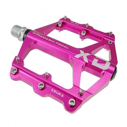 YZX Mountain Bike Pedals, 9/16" Sealed Bearing Aluminum Alloy Non-Slip Bicycle Flat Platform Pedals, For Mountain Bikes/Road Bicycles/BMX/MTB(Pink)