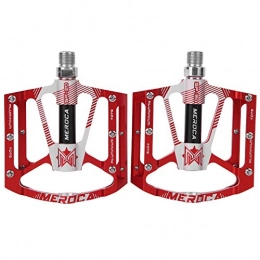 Z&X Spares Z&X Bicycle Pedals, Aluminum Alloy Mountain Bicycle Pedals 9 / 16" Lightweight Non-Slip MTB Bike Pedals Platform Red