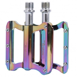 Z&X Spares Z&X Mountain Bicycle Pedals, bicycle Pedals Road Bike Aluminum Alloy Lightweight Non-Slip 110x80x20mm 9 / 16" ThreadColorful