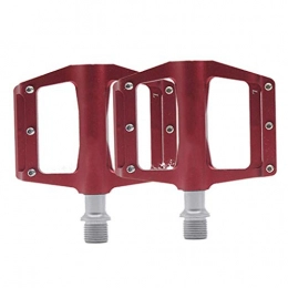ZDDN Spares ZDDN Bike Pedals Red Metal Anti-skid Nails Anti-rust Mountain Bike Pedals Aluminum Alloy For All Kinds Of Bicycles (color : RED)