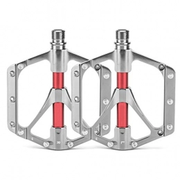 ZDDN Spares ZDDN Mountain Bike Pedals9 / 16 Titanium Alloy Bearing Lightweight Treading 3 Palin Riding Unisex Pedal (color : Silver)