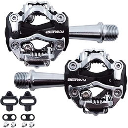 hepingjiangenbo Mountain Bike Pedal ZERAY Mountain Bike Pedals Sealed Clipless 9 / 16" Crank Compatible with Shimano SPD Cleats (Cleats Included)-Dual Platform Multi-Great for Road, Trekking, Touring, City Bike