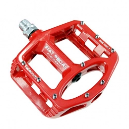 Zeroall Spares Zeroall 9 / 16" Bike Pedals Ultralight MTB Pedals Magnesium Alloy Non-Slip Bicycle Pedals with Full Sealed Bearings & 9pcs Anti-Slip Pins, Cycling Wide Platform Pedals(Red)