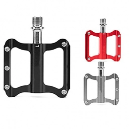 Zgu Mountain Bike Pedal Zgu Cycle Pedal, 9 / 16" Road Bike Pedal 3 Palin Bearing Roller Anti-Slip Pedal Aluminum Alloy Bicycle Pedal Accessories, Red