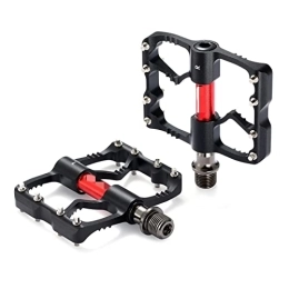 ZHANGJIN Spares ZHANGJIN LINGJ SHOP 3 Bearing Pedals Mountain Bike Pedal With 3 Seal Bearing 9 / 16 MTB Light Weight Pedals Compatible With Bicycle Mountain Bike Bearing Pedal (Color : Black)