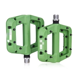 ZHANGJIN Spares ZHANGJIN LINGJ SHOP MTB Bike Pedal Nylon 2 Bearing Composite 9 / 16 Mountain Bike Pedals High-Strength Non-Slip Bicycle Pedals Surface Compatible With Road BMX MT (Color : Green)